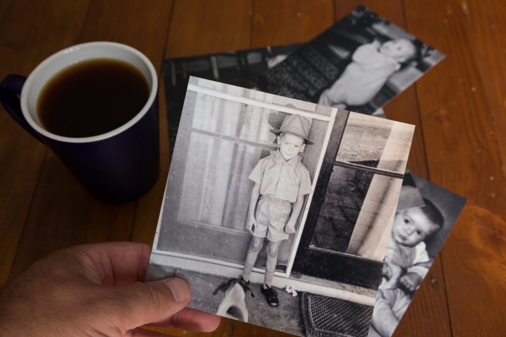 Check the background of your old photos for clues.